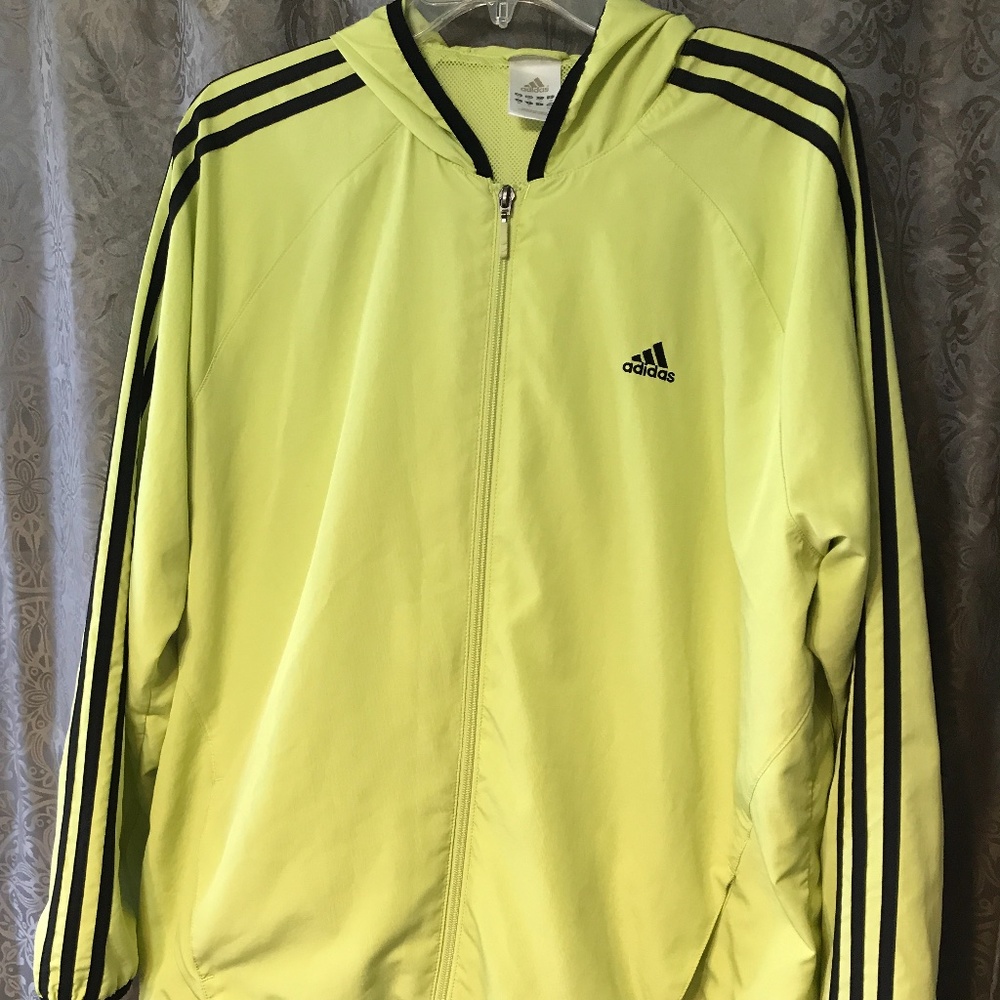 Women's ADIDAS Track Jacket Size XL Lime green